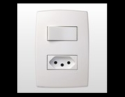 Interruptor Simples Tomada 2p Branco