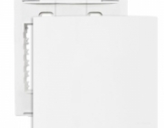 Placa 4X4 Cega + Suporte - Cor Branco